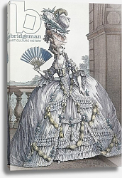 Постер Десруа Клод Woman wearing a stylish dress with her hair 'A la Victoire', engraved by Voysand, 1778 Постер Десруа Клод Woman wearing a stylish dress with her hair 'A la Victoire', engraved by Voysand, 1778