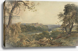 Постер Уинт Питер Castle above a River, Woodcutters in the Foreground Постер Уинт Питер Castle above a River, Woodcutters in the Foreground