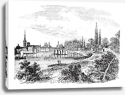 Постер Dusseldorf in North Rhine-Westphalia, Germany, vintage engraving Постер Dusseldorf in North Rhine-Westphalia, Germany, vintage engraving
