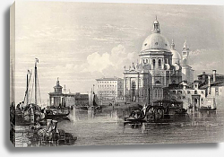 Постер Santa Maria della Salute basilica, Venice, Italy. Original, created by W. L. Leitch and J. Radaway, Постер Santa Maria della Salute basilica, Venice, Italy. Original, created by W. L. Leitch and J. Radaway,