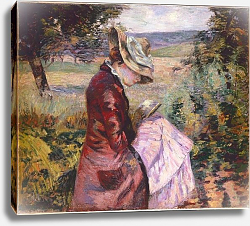 Постер Гуилаумин Арманд Madame Guillaumin reading, c.1887 Постер Гуилаумин Арманд Madame Guillaumin reading, c.1887