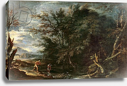 Постер Роза Сальватор Landscape with Mercury and the Dishonest Woodman, c.1650 Постер Роза Сальватор Landscape with Mercury and the Dishonest Woodman, c.1650
