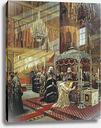 Постер Литовченко Александр Царь Алексей Михайлович и Никон, архиепископ Новгородский, у гроба чудотворца Филлиппа, митрополита Постер Литовченко Александр Царь Алексей Михайлович и Никон, архиепископ Новгородский, у гроба чудотворца Филлиппа, митрополита