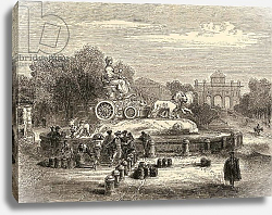 Постер Школа: Английская 19в. Fountain of Cibeles, Madrid, illustration from 'Spanish Pictures' by the Rev. Samuel Manning Постер Школа: Английская 19в. Fountain of Cibeles, Madrid, illustration from 'Spanish Pictures' by the Rev. Samuel Manning
