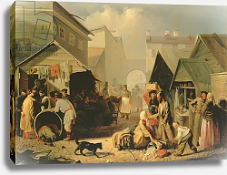 Постер Волков Адриан Refreshment Stall in St. Petersburg, 1858 Постер Волков Адриан Refreshment Stall in St. Petersburg, 1858