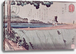 Постер Киниоши Утагава Mount Fuji from the Sumida River embankment, one of the views from Edo, c.1842 Постер Киниоши Утагава Mount Fuji from the Sumida River embankment, one of the views from Edo, c.1842