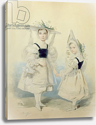 Постер Соколов Петр Portrait of the Grand Princesses Olga and Alexandra in Fancy Dress, 1830s Постер Соколов Петр Portrait of the Grand Princesses Olga and Alexandra in Fancy Dress, 1830s