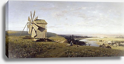 Постер Крестьянская девочка. 1876 Украинский пейзаж Постер Крестьянская девочка. 1876 Украинский пейзаж