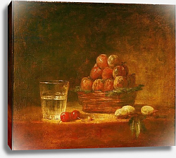 Постер Шарден Жан-Батист Still Life of Fruit and a Glass, 1759 Постер Шарден Жан-Батист Still Life of Fruit and a Glass, 1759