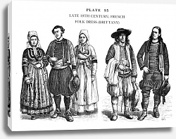 Постер Fin du XIXè Siècle, Habits Traditionnels de la France, Bretagne, Late 19Th Century, French Folk Dres Постер Fin du XIXè Siècle, Habits Traditionnels de la France, Bretagne, Late 19Th Century, French Folk Dres