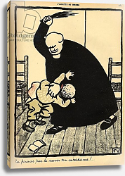 Постер Валлоттон Феликс A priest beats a boy, from 'Crimes and Punishments', 1902 Постер Валлоттон Феликс A priest beats a boy, from 'Crimes and Punishments', 1902