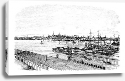 Постер Boston, in Massachusetts, USA, during the 1890s, vintage engraving Постер Boston, in Massachusetts, USA, during the 1890s, vintage engraving