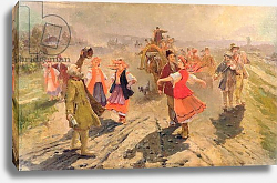 Постер Маковский Владимир Wedding procession in the Orel region Постер Маковский Владимир Wedding procession in the Orel region