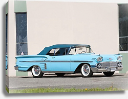 Постер Chevrolet Bel Air Impala 348 Super Turbo-Thrust Tri-Power Convertible '1958 Постер Chevrolet Bel Air Impala 348 Super Turbo-Thrust Tri-Power Convertible '1958