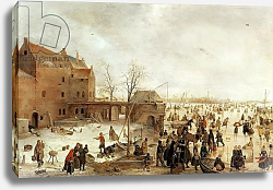 Постер Аверкамп Хендрик A Scene on the Ice near a Town, c.1615 Постер Аверкамп Хендрик A Scene on the Ice near a Town, c.1615