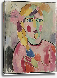 Постер Явленский Алексей Girl with Blue Eyes and a Ponytail; Madchen mit Blauen Augen und einem Zopf, c.1916 Постер Явленский Алексей Girl with Blue Eyes and a Ponytail; Madchen mit Blauen Augen und einem Zopf, c.1916