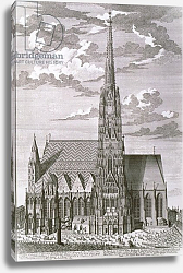 Постер Клейнер Саломон (грав) View of St. Stephan's Cathedral, Vienna engraved by George-Daniel Heumann Постер Клейнер Саломон (грав) View of St. Stephan's Cathedral, Vienna engraved by George-Daniel Heumann
