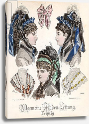 Постер Школа: Французская 19в. Fashion plate from the 'Allgemeine Moden-Zeitung', Leipzig, 1872 2 Постер Школа: Французская 19в. Fashion plate from the 'Allgemeine Moden-Zeitung', Leipzig, 1872 2