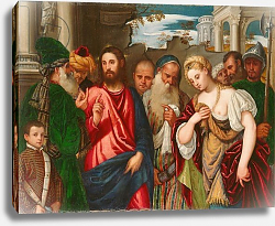 Постер Веронезе Паоло Christ and the Woman Taken in Adultery, c.1540 Постер Веронезе Паоло Christ and the Woman Taken in Adultery, c.1540