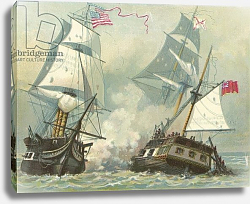 Постер Школа: Северная Америка (19 в) Fight between the Constitution and Guerriere Постер Школа: Северная Америка (19 в) Fight between the Constitution and Guerriere