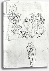 Постер Леонардо да Винчи (Leonardo da Vinci) Figural Studies for the Adoration of the Magi, c.1481 Постер Леонардо да Винчи (Leonardo da Vinci) Figural Studies for the Adoration of the Magi, c.1481