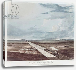 Постер Бьюри Томас View of the Railway Across Chat Moss, engraved by Henry Pyall 1831 Постер Бьюри Томас View of the Railway Across Chat Moss, engraved by Henry Pyall 1831