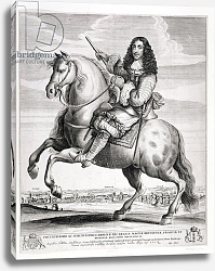 Постер Холлар Вецеслаус (грав) Equestrian Portrait of Charles II with a Landscape, published c.1670 Постер Холлар Вецеслаус (грав) Equestrian Portrait of Charles II with a Landscape, published c.1670