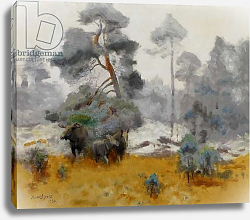 Постер Лильефорс Бруно Moose Family Entering a Clearing, 1930 Постер Лильефорс Бруно Moose Family Entering a Clearing, 1930
