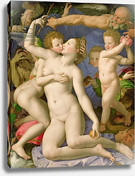 Постер Бронзино Анджело An Allegory with Venus and Cupid, c.1540-50 Постер Бронзино Анджело An Allegory with Venus and Cupid, c.1540-50