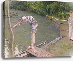 Постер Кайботт Гюстав (Gustave Caillebotte) The Bather, or The Diver, 1877 Постер Кайботт Гюстав (Gustave Caillebotte) The Bather, or The Diver, 1877