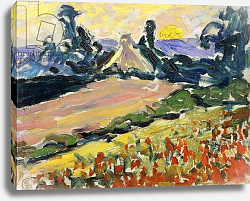Постер Кросс Анри Landscape at Sunset; Paysage au Coucher du Soleil, Постер Кросс Анри Landscape at Sunset; Paysage au Coucher du Soleil,
