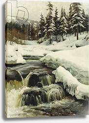 Постер Монстед Петер A Winter Landscape with a Mountain Torrent, 1916 Постер Монстед Петер A Winter Landscape with a Mountain Torrent, 1916