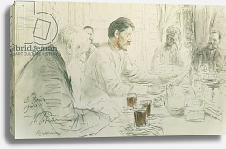 Постер Репин Илья Maxim Gorky Reading his Poem, 'Children of Sun', 1905 Постер Репин Илья Maxim Gorky Reading his Poem, 'Children of Sun', 1905