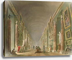 Постер Робер Юбер The Grand Gallery of the Louvre between 1801 and 1805 Постер Робер Юбер The Grand Gallery of the Louvre between 1801 and 1805