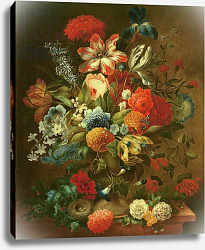 Постер Эллигер Оттмар Flower Still Life with Bird Nest Постер Эллигер Оттмар Flower Still Life with Bird Nest