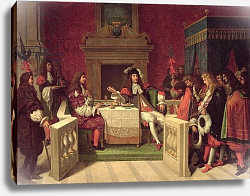 Постер Ингрес Джин Moliere Dining with Louis XIV 1857 Постер Ингрес Джин Moliere Dining with Louis XIV 1857
