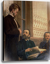 Постер Репин Илья Eduard Frantsovitch Napravnik and Bedrich Smetana, from Slavonic Composers, 1890s Постер Репин Илья Eduard Frantsovitch Napravnik and Bedrich Smetana, from Slavonic Composers, 1890s