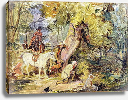 Постер Льюис Джон A Sketch for 'Foresters Stalking Deer' Постер Льюис Джон A Sketch for 'Foresters Stalking Deer'