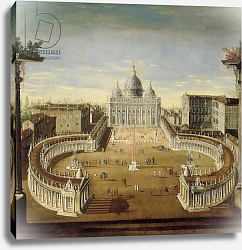 Постер Школа: Итальянская 17в. View of St. Peter's, Rome, 1665 Постер Школа: Итальянская 17в. View of St. Peter's, Rome, 1665