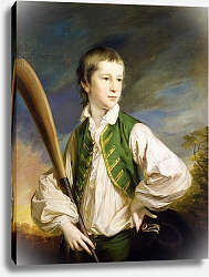 Постер Коте Франсуа Charles Collyer as a boy, with a cricket bat, 1766 Постер Коте Франсуа Charles Collyer as a boy, with a cricket bat, 1766