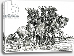Постер Альтдорфер Альтбрехт Five Musicians with Trombones, from the Triumphal Procession of the Emperor Maximilian I, c.1517 Постер Альтдорфер Альтбрехт Five Musicians with Trombones, from the Triumphal Procession of the Emperor Maximilian I, c.1517