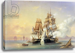 Постер Боголюбов Алексей The Russian Cutter Mercury captures the Swedish frigate Venus on 21st May 1789, 1845 Постер Боголюбов Алексей The Russian Cutter Mercury captures the Swedish frigate Venus on 21st May 1789, 1845