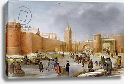 Постер Аверкамп Баренд Skaters and Kolf Players Outside the City Walls of Kampen Постер Аверкамп Баренд Skaters and Kolf Players Outside the City Walls of Kampen