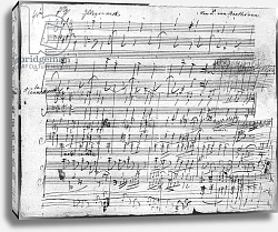 Постер Бетховен Людвиг Autograph score sheet for the 10th Bagatelle opus 119 Постер Бетховен Людвиг Autograph score sheet for the 10th Bagatelle opus 119