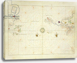 Постер Агнес Батиста (карты) The Pacific Ocean, from an Atlas of the World in 33 Maps, Venice, 1st September 1553 Постер Агнес Батиста (карты) The Pacific Ocean, from an Atlas of the World in 33 Maps, Venice, 1st September 1553