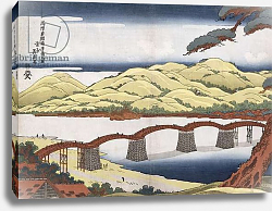 Постер Кэйсай Эйсэн Kintai Bridge at Iwokuni in Suo Province Постер Кэйсай Эйсэн Kintai Bridge at Iwokuni in Suo Province