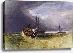 Постер Котман Джон Fishing Boats Off Yarmouth, 1832 Постер Котман Джон Fishing Boats Off Yarmouth, 1832