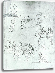 Постер Леонардо да Винчи (Leonardo da Vinci) Study of figures for 'The Adoration of the Magi' Постер Леонардо да Винчи (Leonardo da Vinci) Study of figures for 'The Adoration of the Magi'