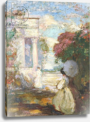 Постер Кондер Чарльз Lyrical Landscape with Two Figures in Nineteenth Century Dress, 1890-1900 Постер Кондер Чарльз Lyrical Landscape with Two Figures in Nineteenth Century Dress, 1890-1900