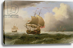 Постер Вельде Вильям An English Ship Close-hauled in a Strong Breeze Постер Вельде Вильям An English Ship Close-hauled in a Strong Breeze